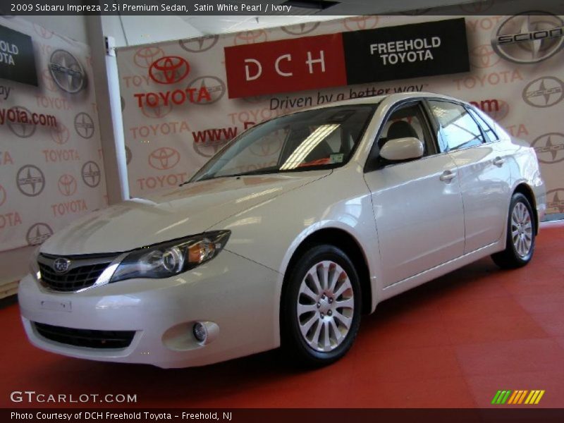 Satin White Pearl / Ivory 2009 Subaru Impreza 2.5i Premium Sedan