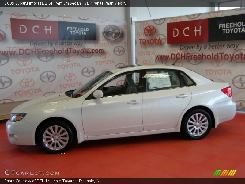 Satin White Pearl / Ivory 2009 Subaru Impreza 2.5i Premium Sedan