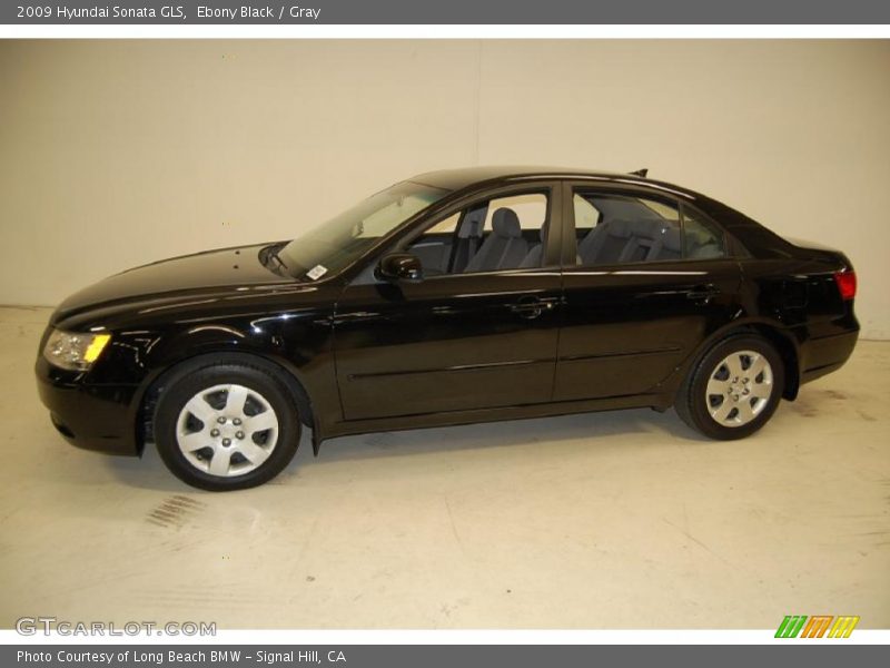 Ebony Black / Gray 2009 Hyundai Sonata GLS