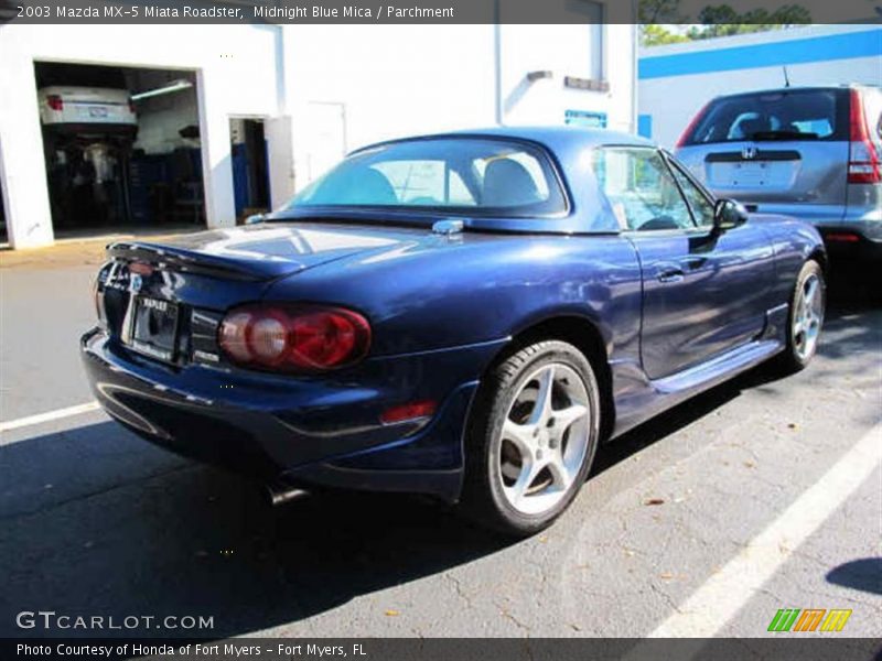 Midnight Blue Mica / Parchment 2003 Mazda MX-5 Miata Roadster