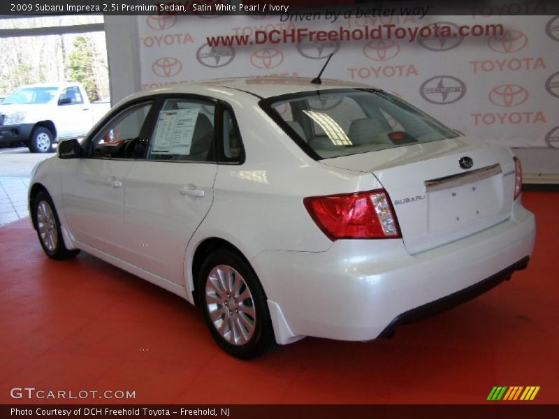 Satin White Pearl / Ivory 2009 Subaru Impreza 2.5i Premium Sedan