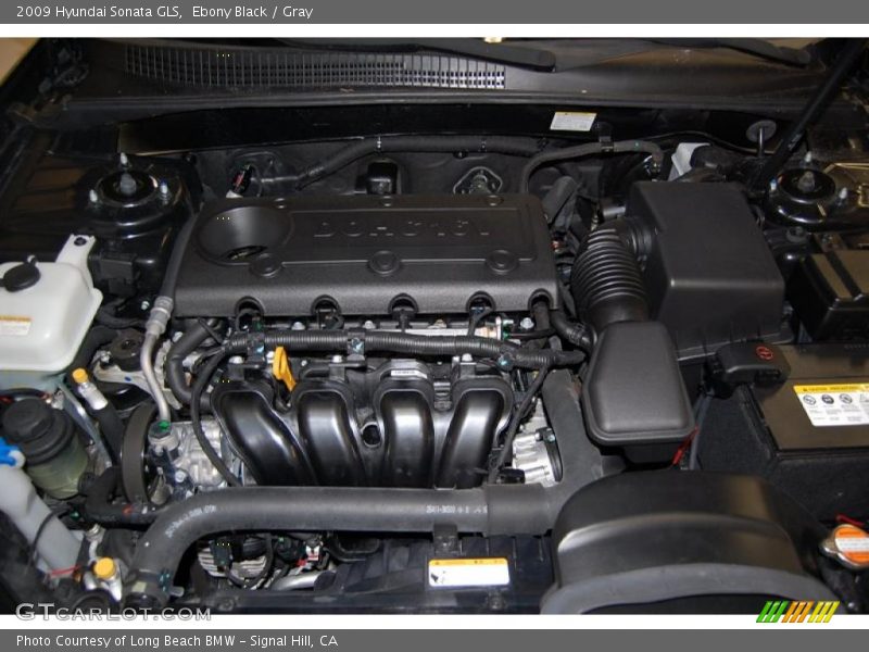 Ebony Black / Gray 2009 Hyundai Sonata GLS