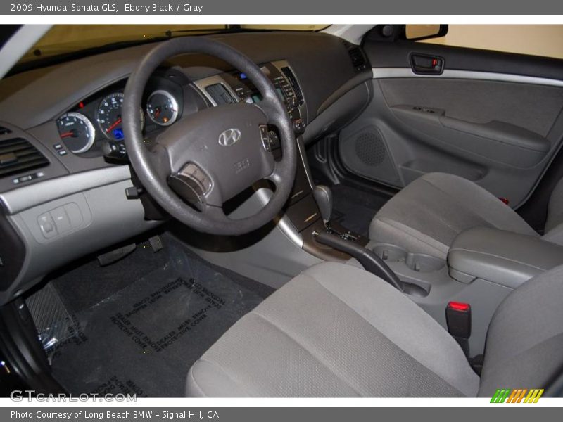 Ebony Black / Gray 2009 Hyundai Sonata GLS