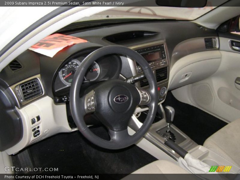 Satin White Pearl / Ivory 2009 Subaru Impreza 2.5i Premium Sedan