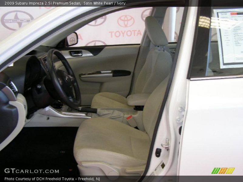 Satin White Pearl / Ivory 2009 Subaru Impreza 2.5i Premium Sedan
