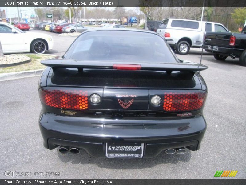 Black / Taupe 2001 Pontiac Firebird Trans Am WS-6 Coupe