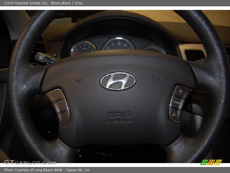 Ebony Black / Gray 2009 Hyundai Sonata GLS