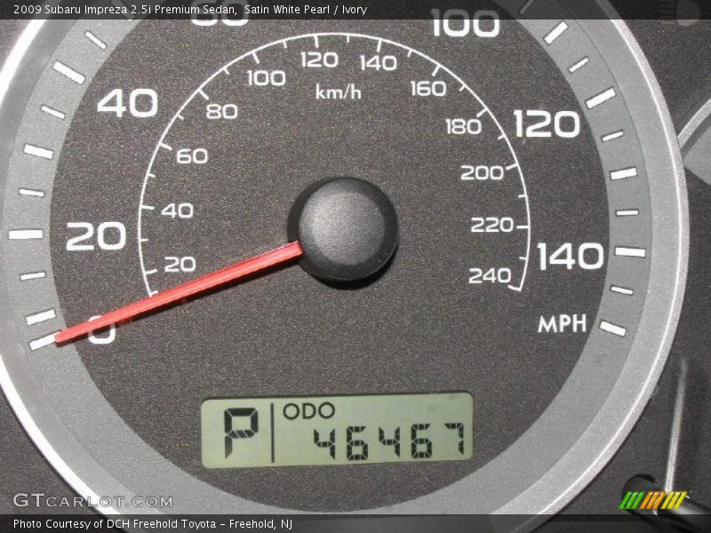 Satin White Pearl / Ivory 2009 Subaru Impreza 2.5i Premium Sedan