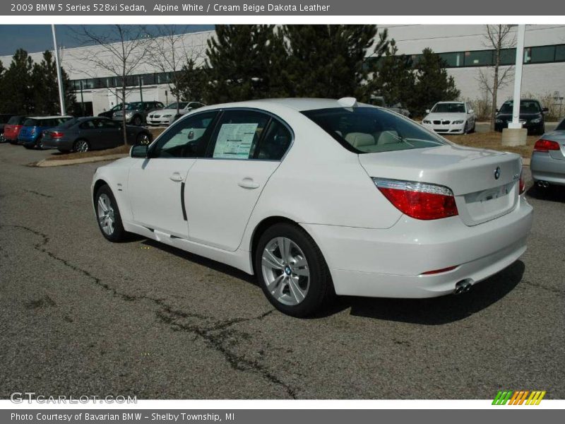 Alpine White / Cream Beige Dakota Leather 2009 BMW 5 Series 528xi Sedan