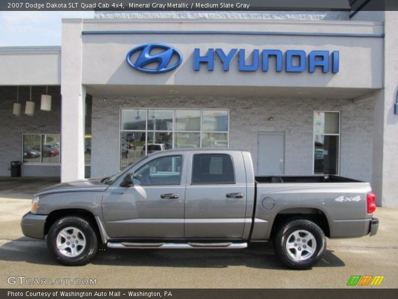 Mineral Gray Metallic / Medium Slate Gray 2007 Dodge Dakota SLT Quad Cab 4x4