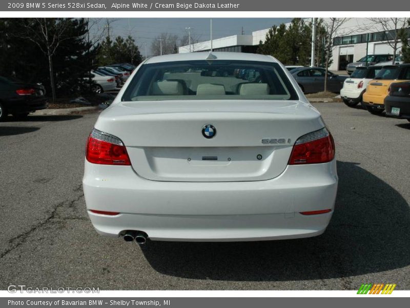 Alpine White / Cream Beige Dakota Leather 2009 BMW 5 Series 528xi Sedan
