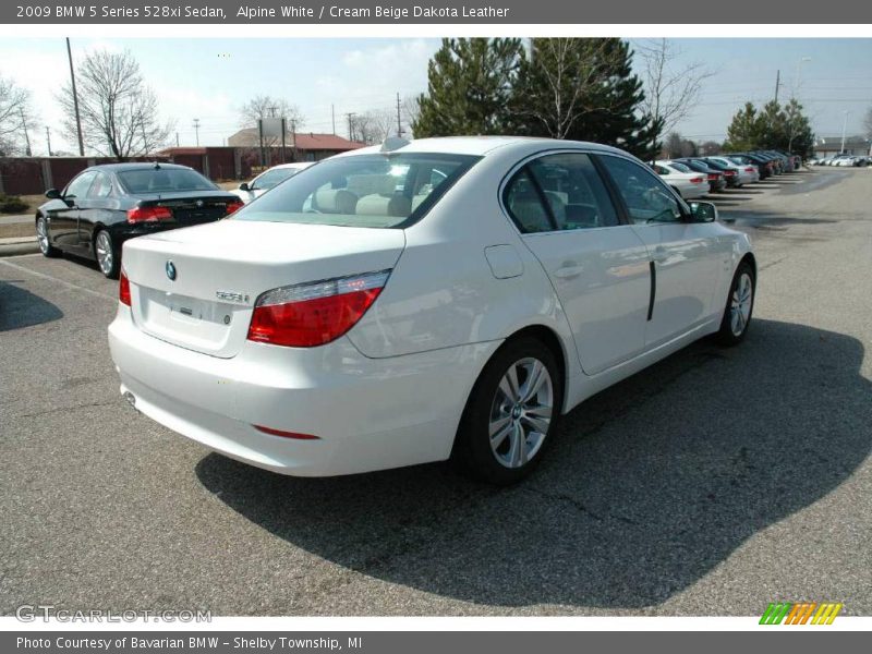 Alpine White / Cream Beige Dakota Leather 2009 BMW 5 Series 528xi Sedan