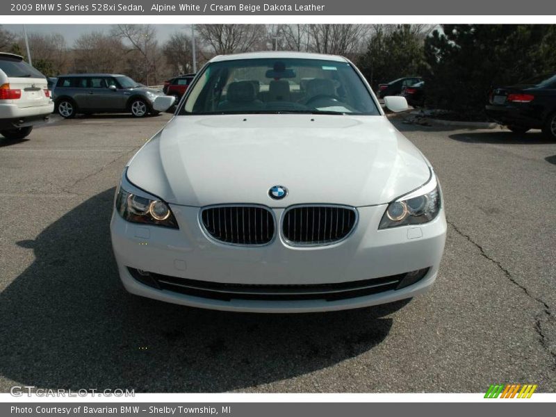 Alpine White / Cream Beige Dakota Leather 2009 BMW 5 Series 528xi Sedan