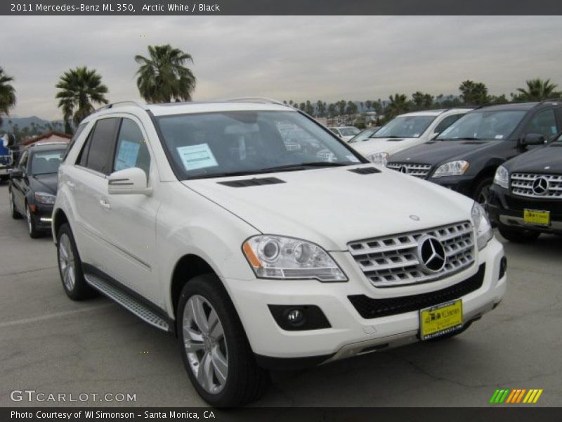 Arctic White / Black 2011 Mercedes-Benz ML 350