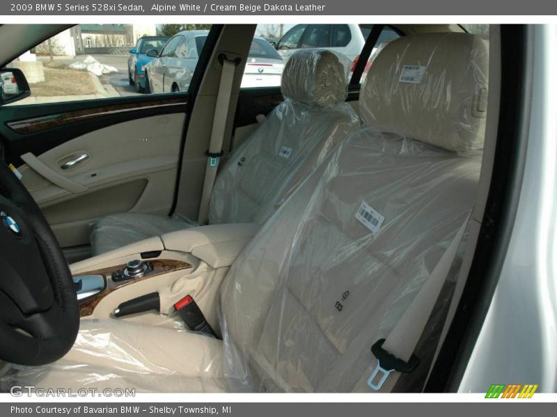 Alpine White / Cream Beige Dakota Leather 2009 BMW 5 Series 528xi Sedan