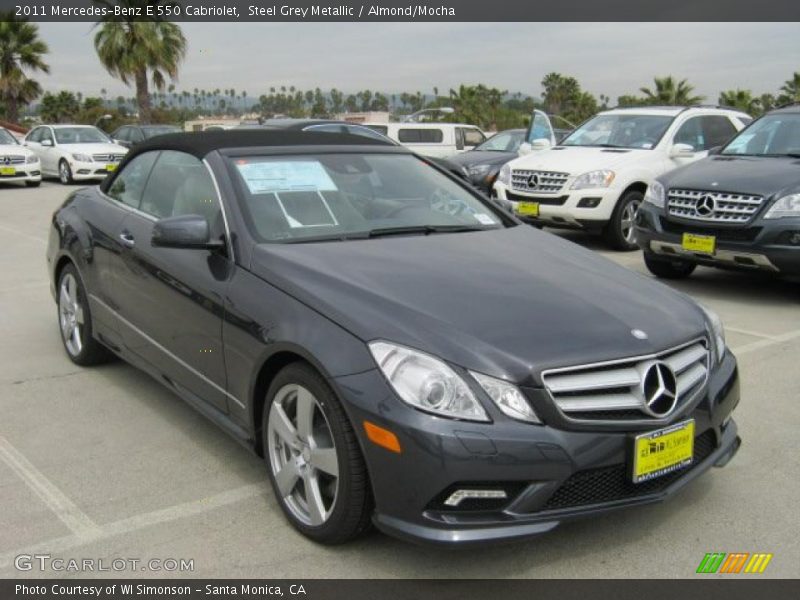 Steel Grey Metallic / Almond/Mocha 2011 Mercedes-Benz E 550 Cabriolet