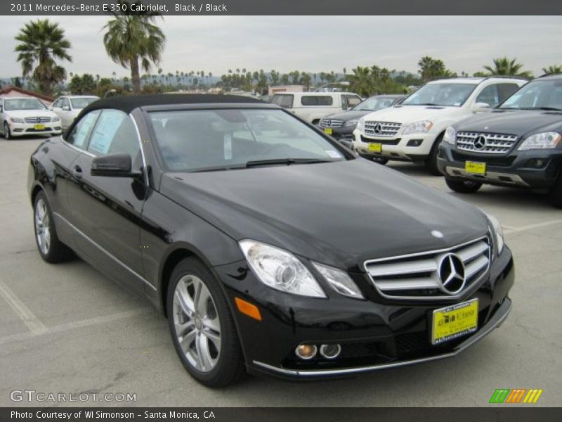 Black / Black 2011 Mercedes-Benz E 350 Cabriolet