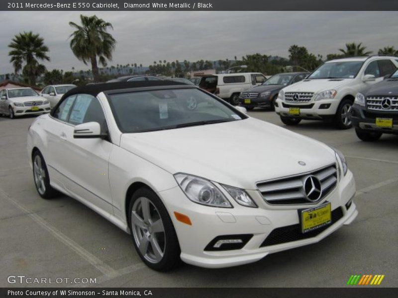 Diamond White Metallic / Black 2011 Mercedes-Benz E 550 Cabriolet