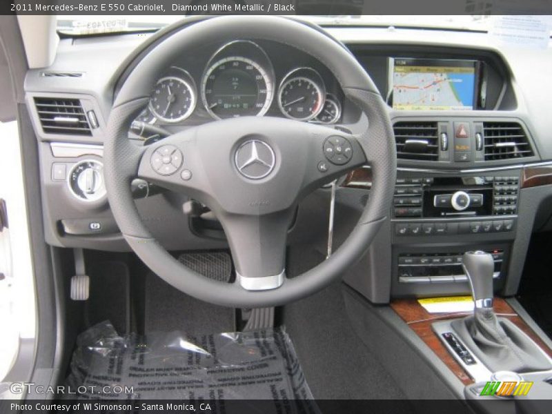 Diamond White Metallic / Black 2011 Mercedes-Benz E 550 Cabriolet