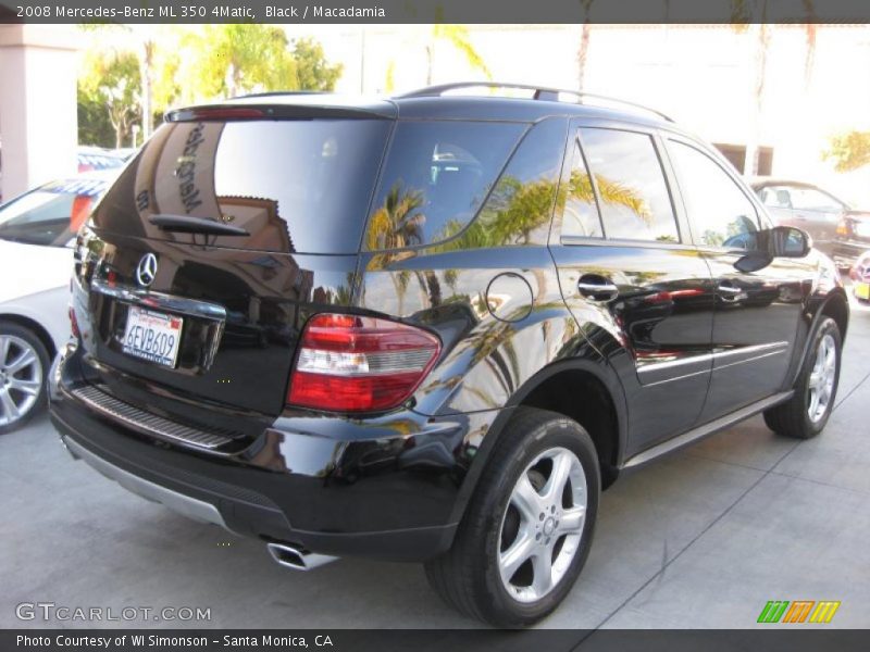 Black / Macadamia 2008 Mercedes-Benz ML 350 4Matic