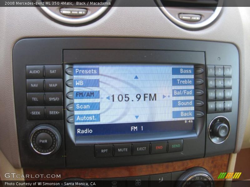 Black / Macadamia 2008 Mercedes-Benz ML 350 4Matic