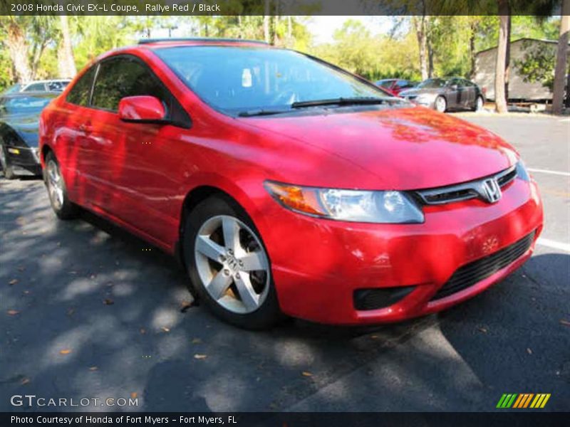 Rallye Red / Black 2008 Honda Civic EX-L Coupe