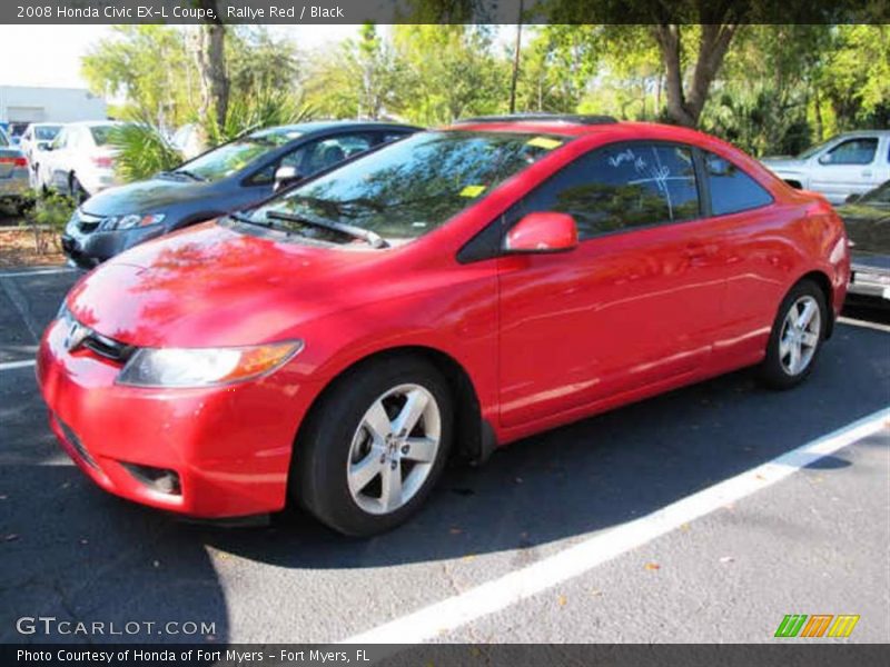 Rallye Red / Black 2008 Honda Civic EX-L Coupe