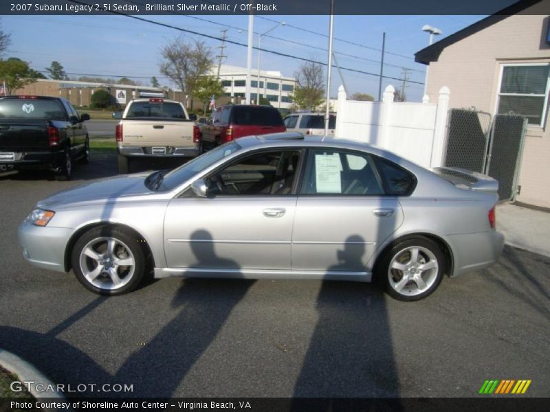 Brilliant Silver Metallic / Off-Black 2007 Subaru Legacy 2.5i Sedan