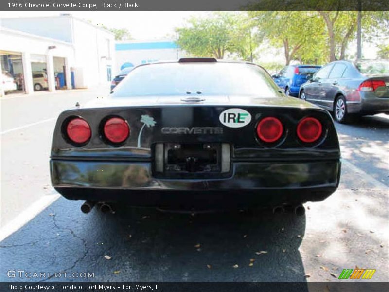 Black / Black 1986 Chevrolet Corvette Coupe
