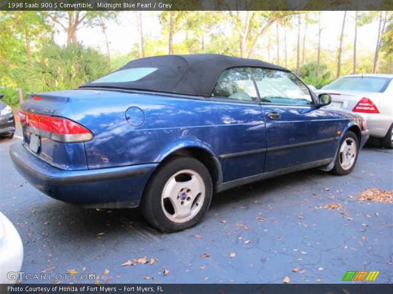Midnight Blue Pearl / Grey 1998 Saab 900 S Convertible
