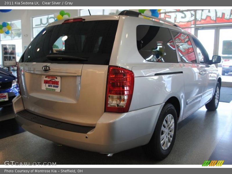 Clear Silver / Gray 2011 Kia Sedona LX