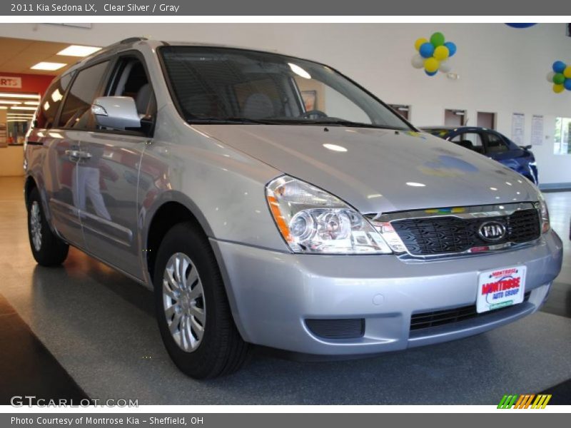 Clear Silver / Gray 2011 Kia Sedona LX