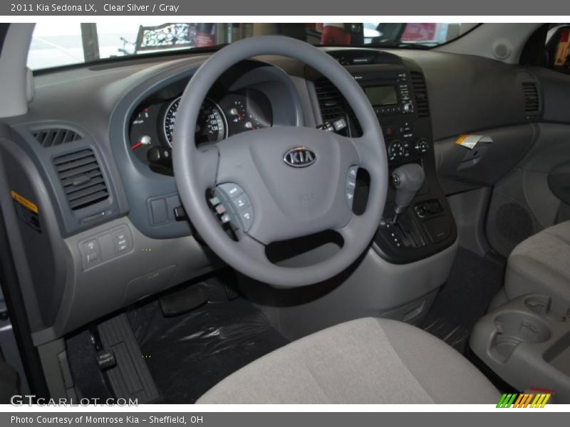 Clear Silver / Gray 2011 Kia Sedona LX