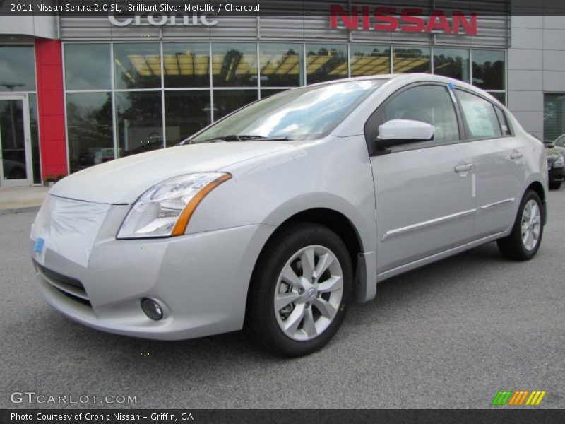 Brilliant Silver Metallic / Charcoal 2011 Nissan Sentra 2.0 SL