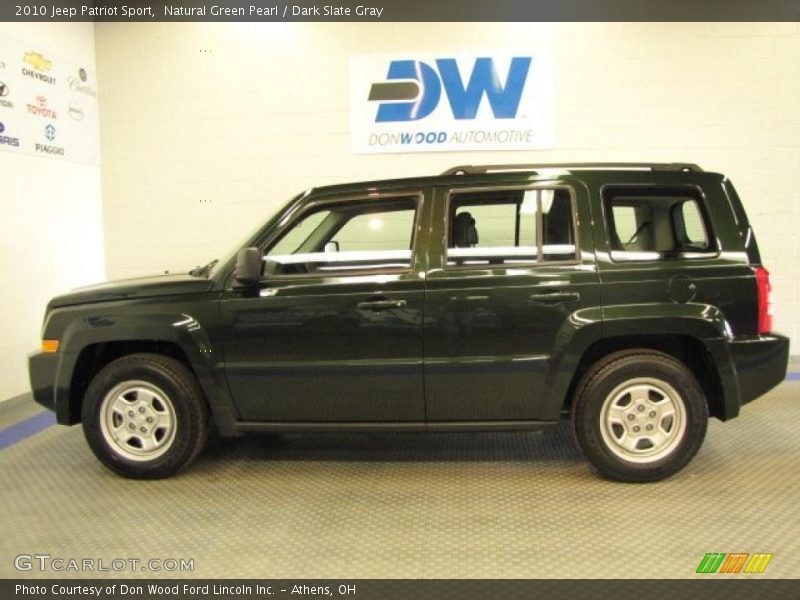 Natural Green Pearl / Dark Slate Gray 2010 Jeep Patriot Sport