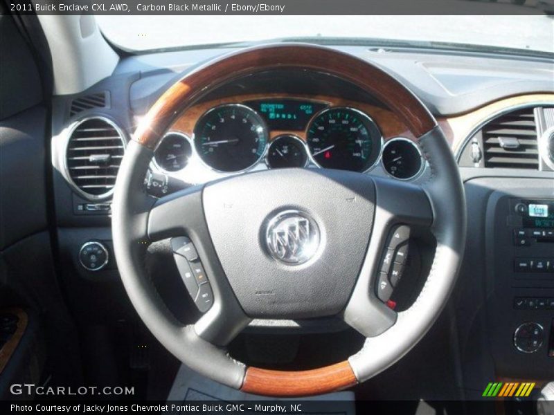 Carbon Black Metallic / Ebony/Ebony 2011 Buick Enclave CXL AWD