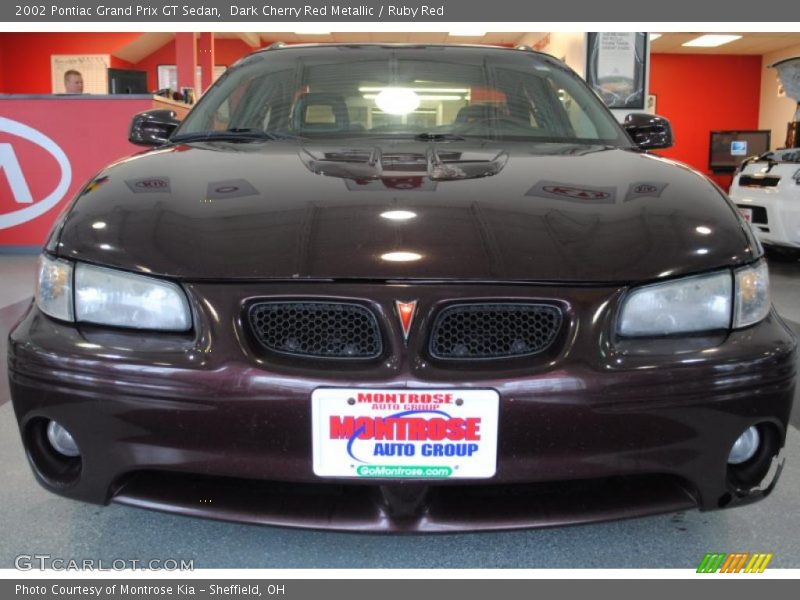 Dark Cherry Red Metallic / Ruby Red 2002 Pontiac Grand Prix GT Sedan