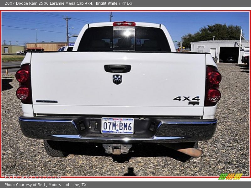 Bright White / Khaki 2007 Dodge Ram 2500 Laramie Mega Cab 4x4