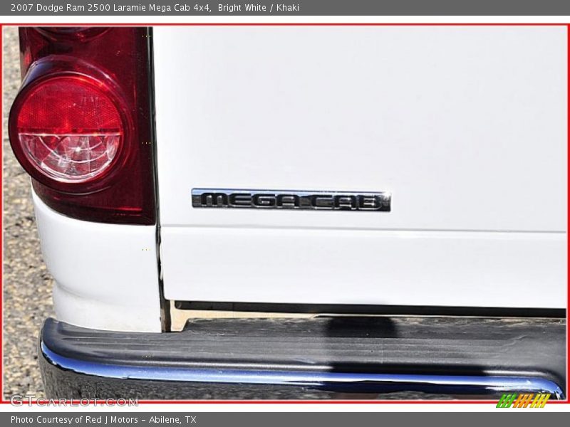 Bright White / Khaki 2007 Dodge Ram 2500 Laramie Mega Cab 4x4