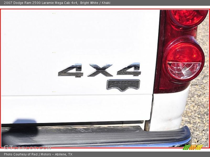 Bright White / Khaki 2007 Dodge Ram 2500 Laramie Mega Cab 4x4