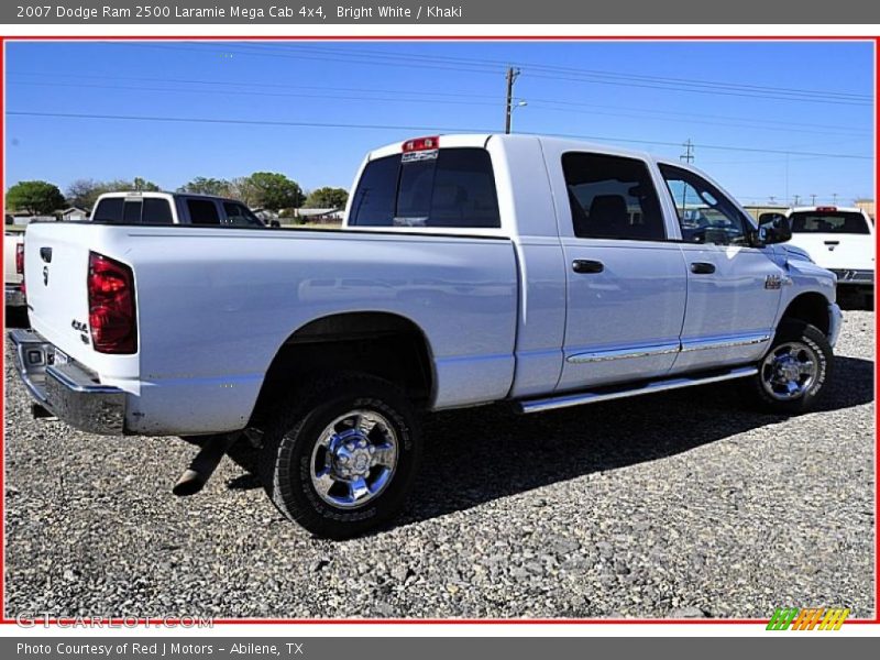 Bright White / Khaki 2007 Dodge Ram 2500 Laramie Mega Cab 4x4