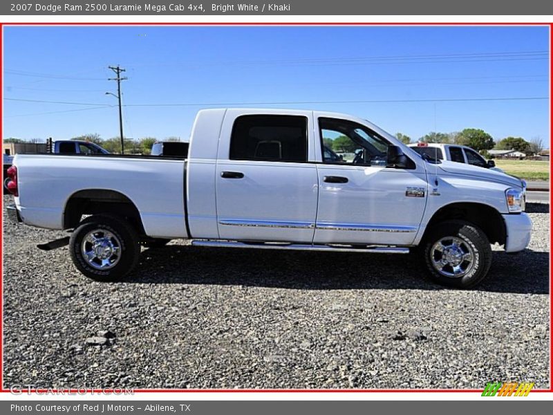 Bright White / Khaki 2007 Dodge Ram 2500 Laramie Mega Cab 4x4
