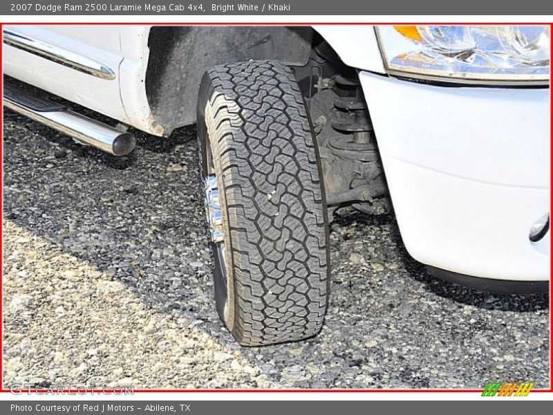 Bright White / Khaki 2007 Dodge Ram 2500 Laramie Mega Cab 4x4