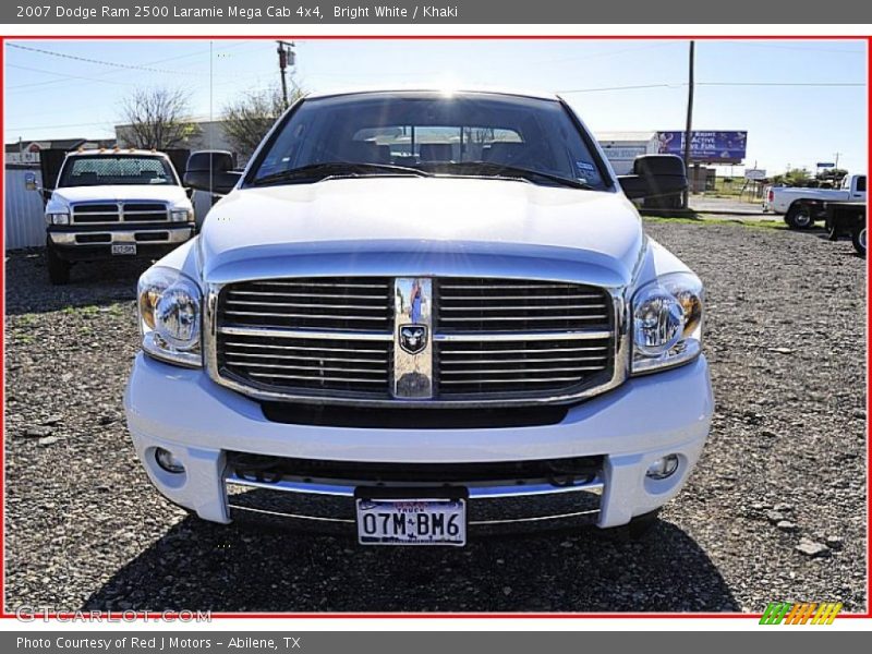 Bright White / Khaki 2007 Dodge Ram 2500 Laramie Mega Cab 4x4