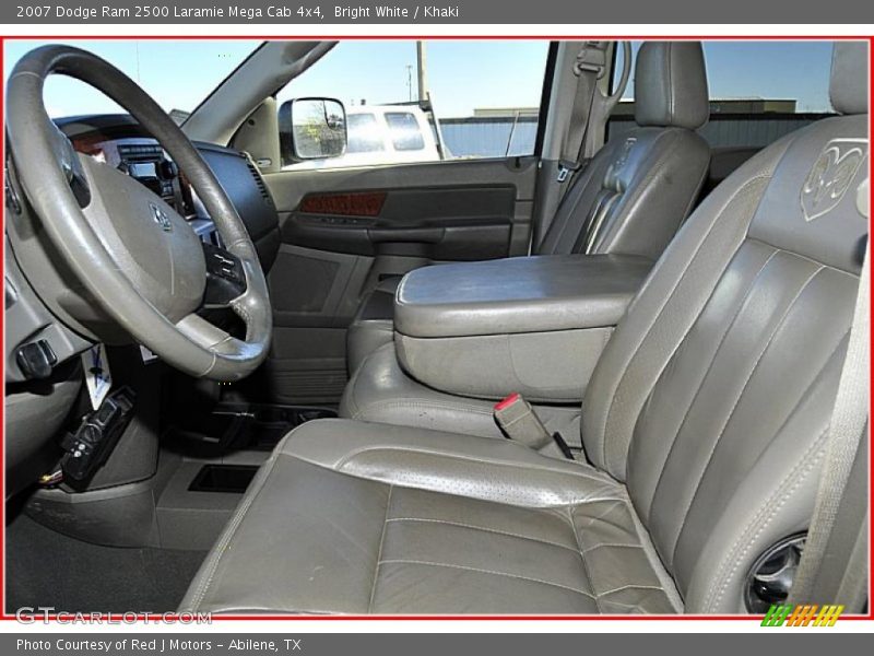 Bright White / Khaki 2007 Dodge Ram 2500 Laramie Mega Cab 4x4