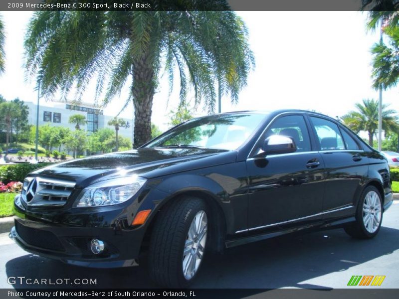 Black / Black 2009 Mercedes-Benz C 300 Sport