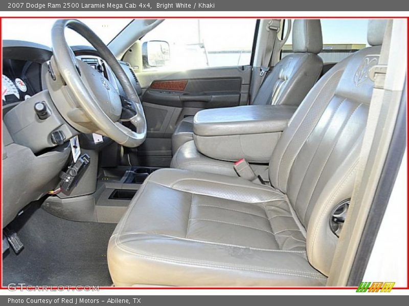 Bright White / Khaki 2007 Dodge Ram 2500 Laramie Mega Cab 4x4
