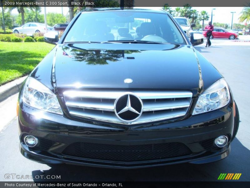 Black / Black 2009 Mercedes-Benz C 300 Sport