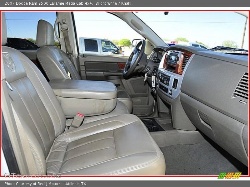 Bright White / Khaki 2007 Dodge Ram 2500 Laramie Mega Cab 4x4