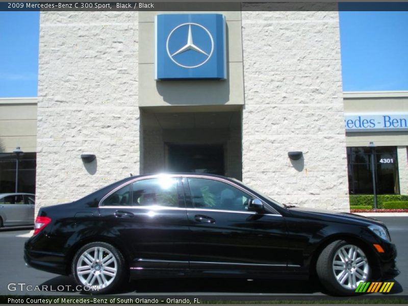 Black / Black 2009 Mercedes-Benz C 300 Sport
